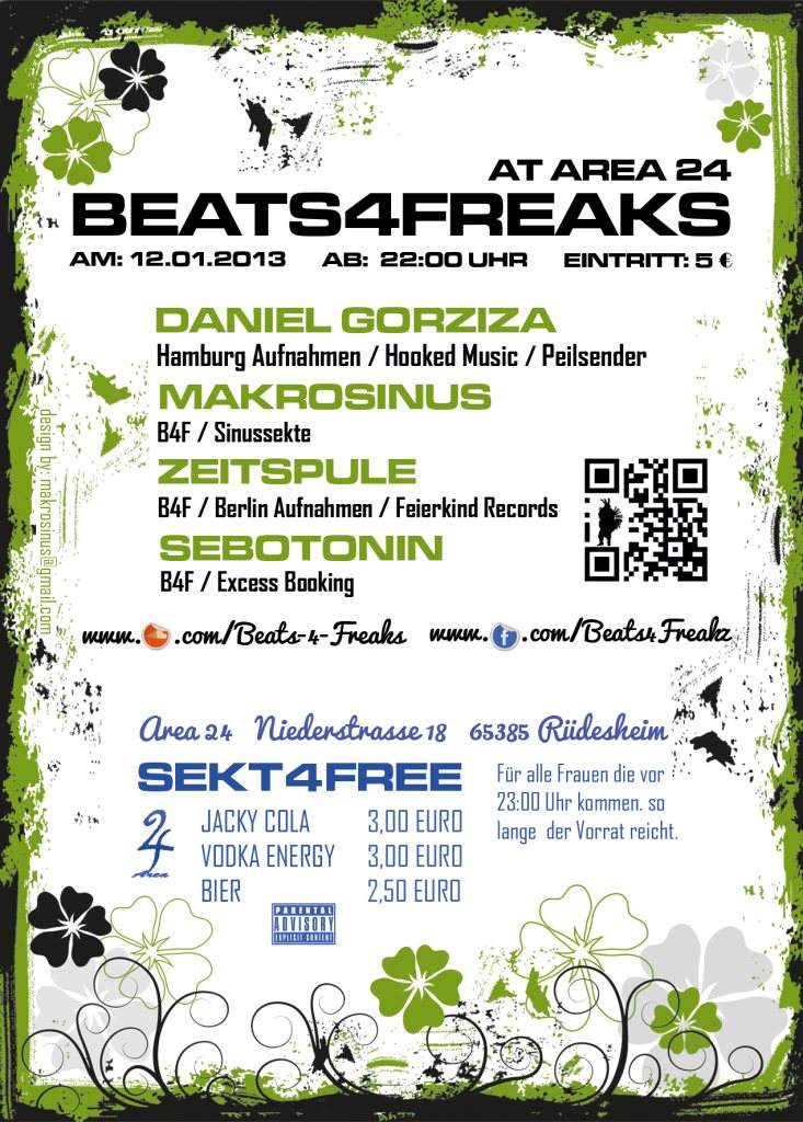 Beats 4 Freaks presents: Daniel Gorziza - フライヤー裏