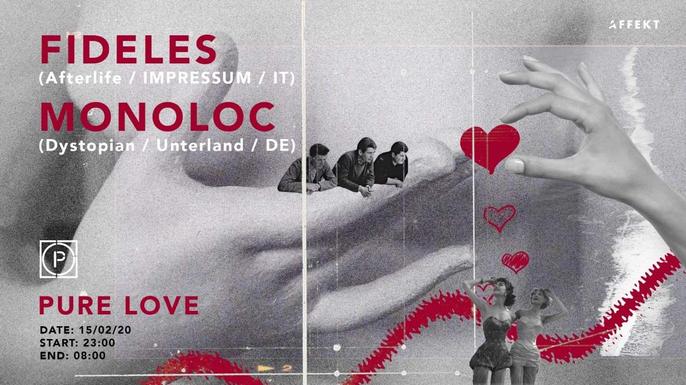 Projekt Pralnia - Pure Love: Fideles & Monoloc - フライヤー表