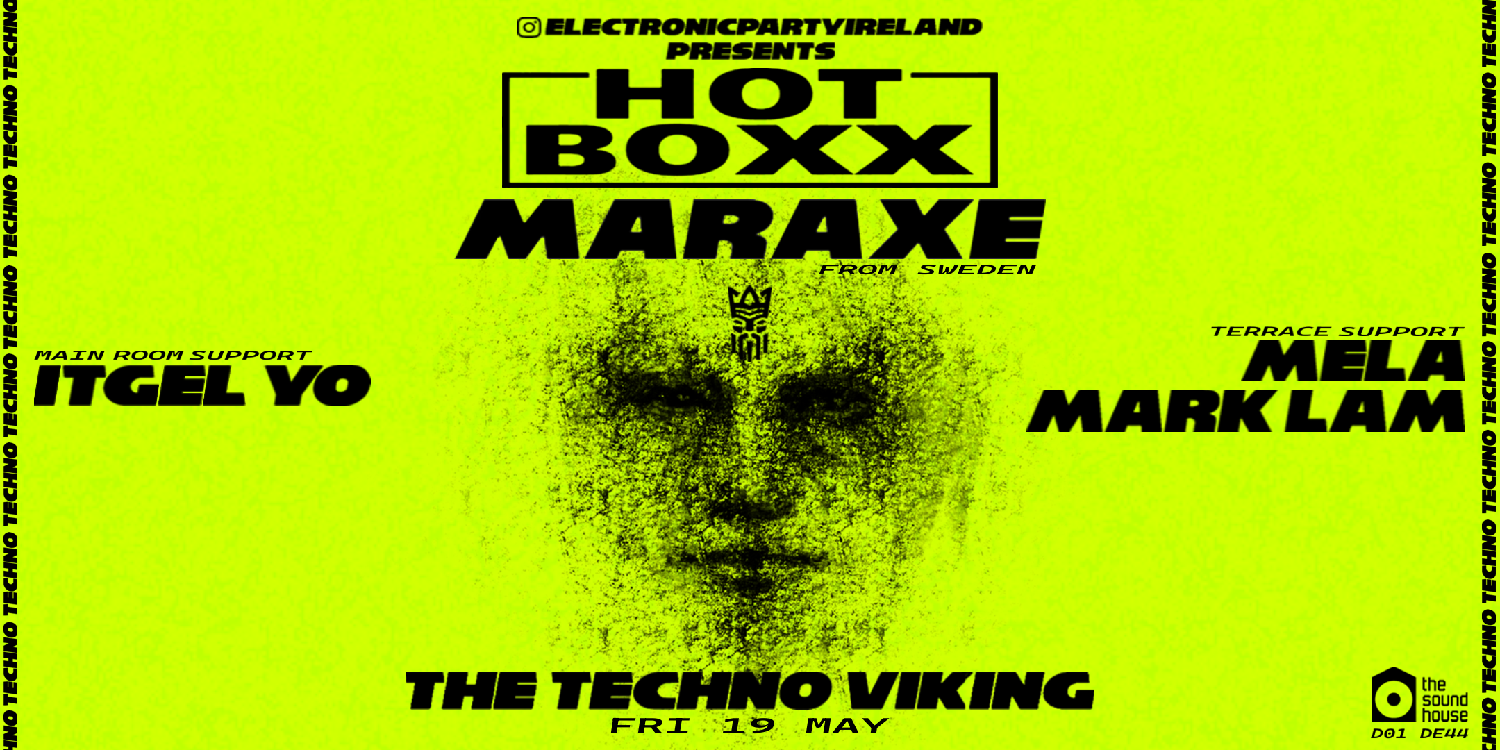 HOTBOXX presents: MarAxe - The Techno Viking - フライヤー表