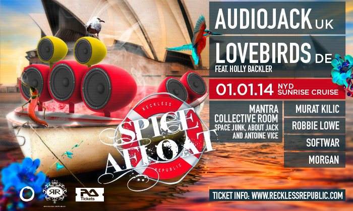 Spice Afloat New Year Sunrise Cruise 2014 with Audiojack & Lovebirds - Página frontal