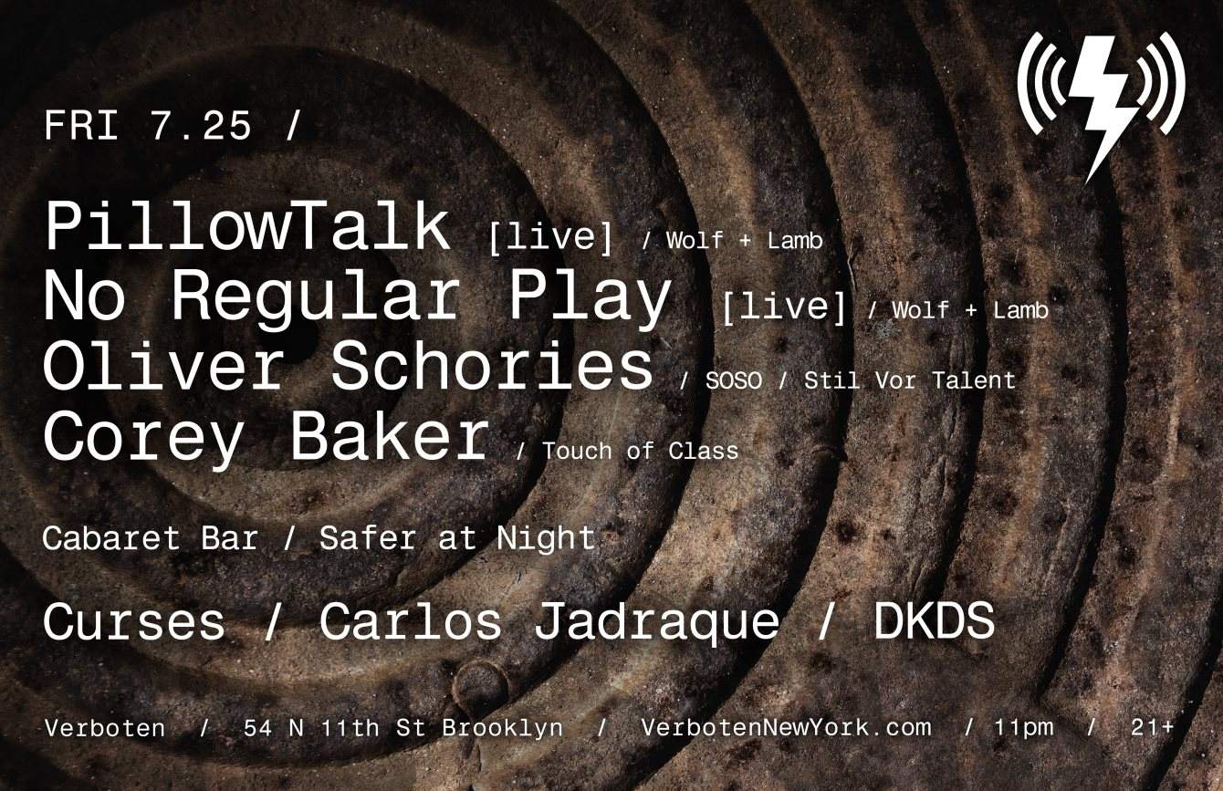 Pillowtalk [live] / No Regular Play [live] / Oliver Schories / Corey Baker / Safer At Night - Página trasera