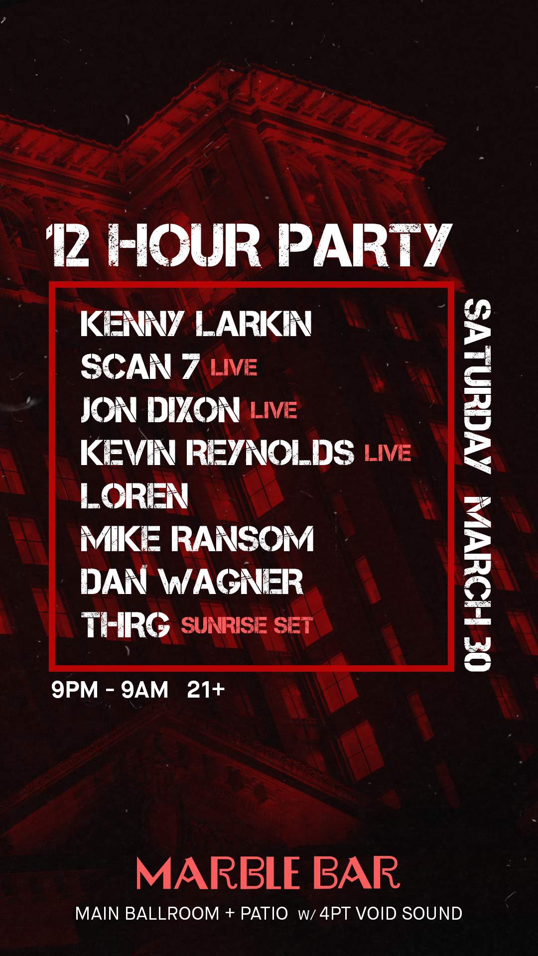 12 Hour Party - フライヤー表