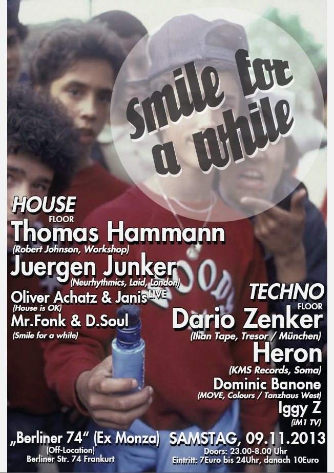 Smile for a While with Dario Zenker & Thomas Hammann - フライヤー表