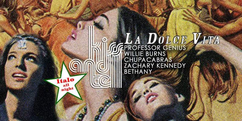 Kiss & Tell: La Dolce Vita, Italo all Night - Página frontal