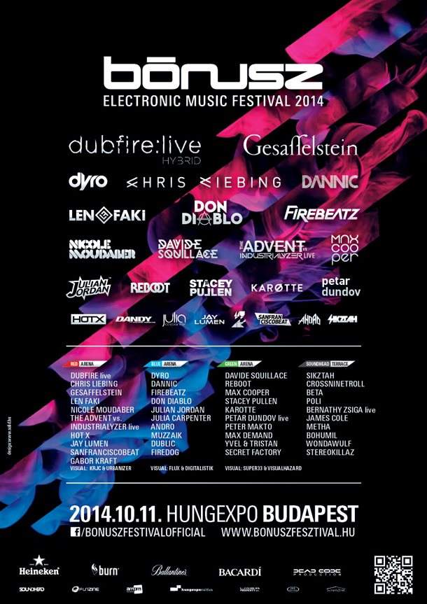 Bónusz Electronic Music Festival 2014 - フライヤー表