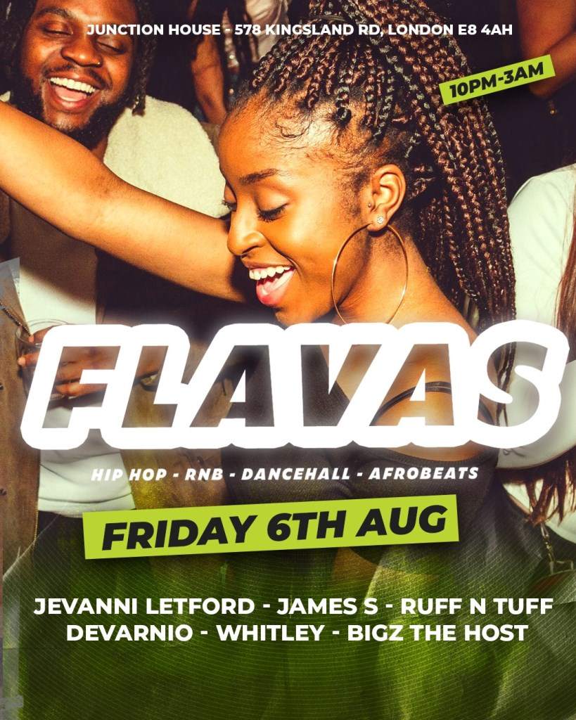 Flavas at Junction House - フライヤー表