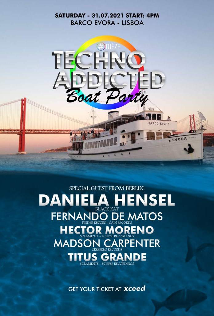 [SOLD-OUT] Techno Addicted Boat Party - フライヤー表