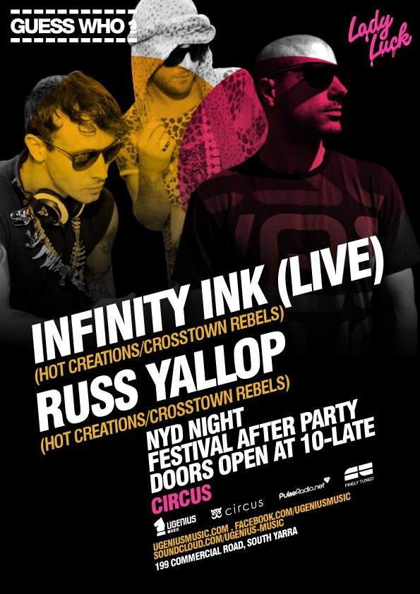 Guess Who???? Infinity Ink & Russ Yallop - フライヤー表