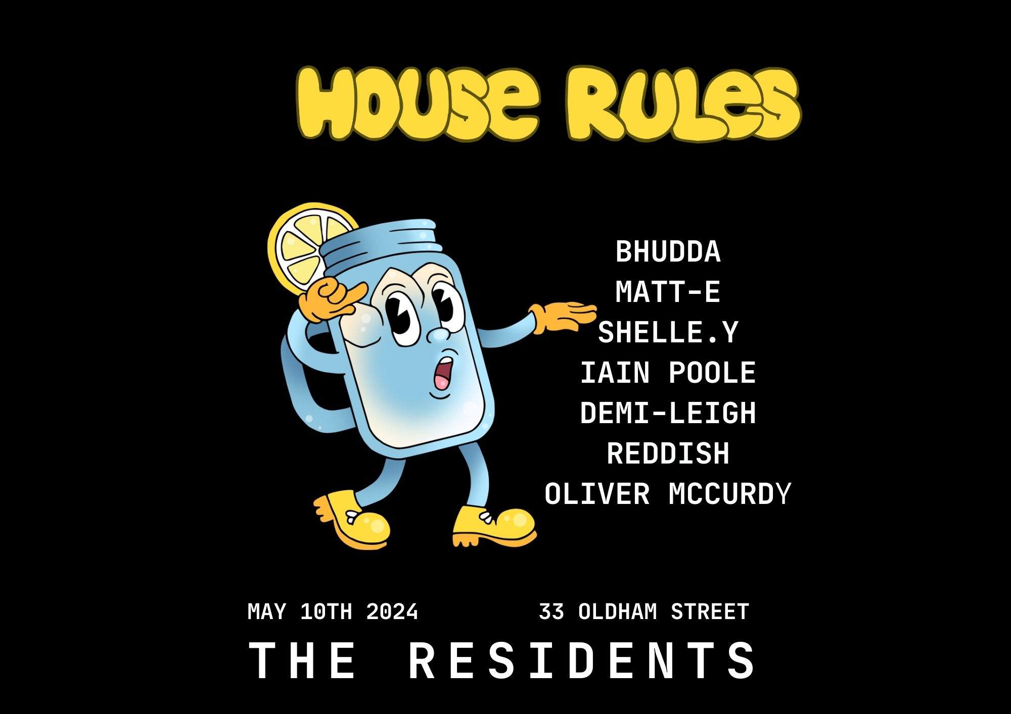House Rules presents: The RESIDENTS - Página frontal