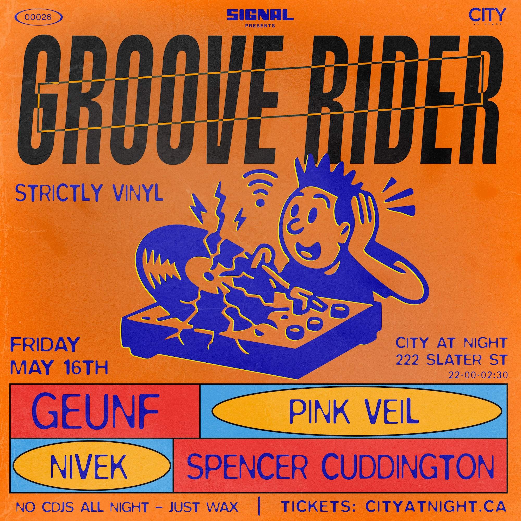 SIGNAL26: Groove Rider (Strictly Vinyl Night) at City At Night, Ottawa