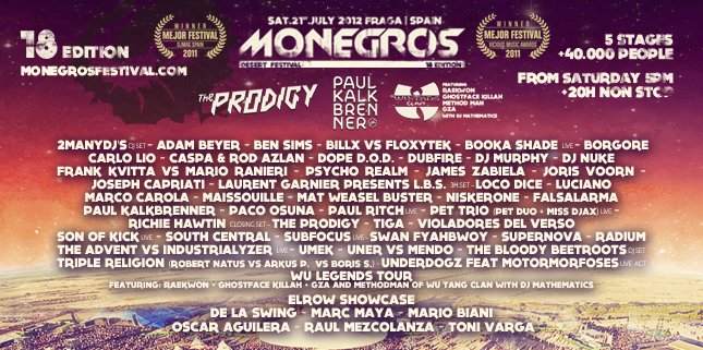 Monegros Festival 2012 - Página frontal