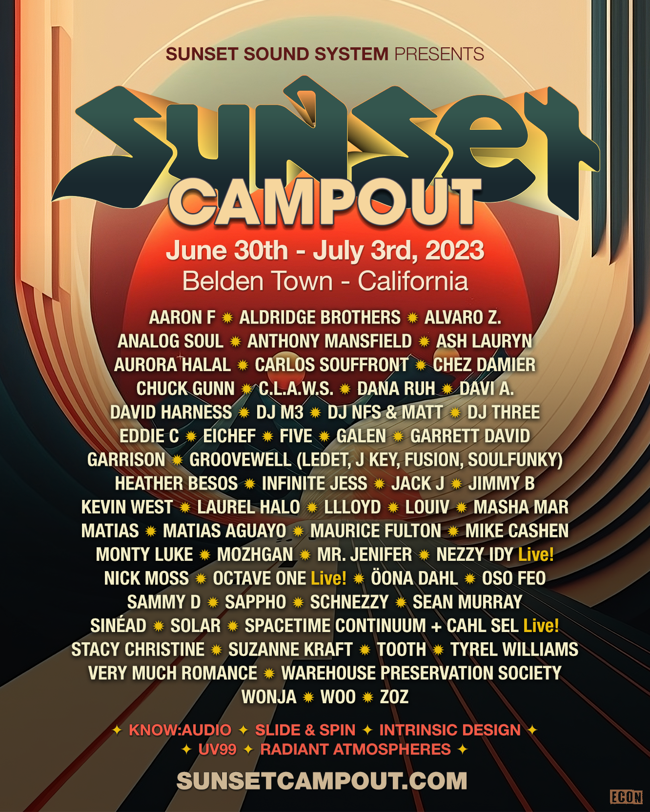 Sunset Campout 2023 - フライヤー表