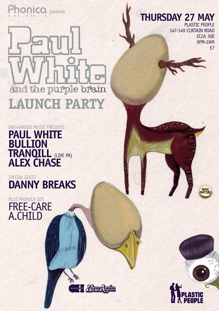 Phonica Pres: Paul White Album Launch with Bullion, Paul White, Tranqill - Página frontal