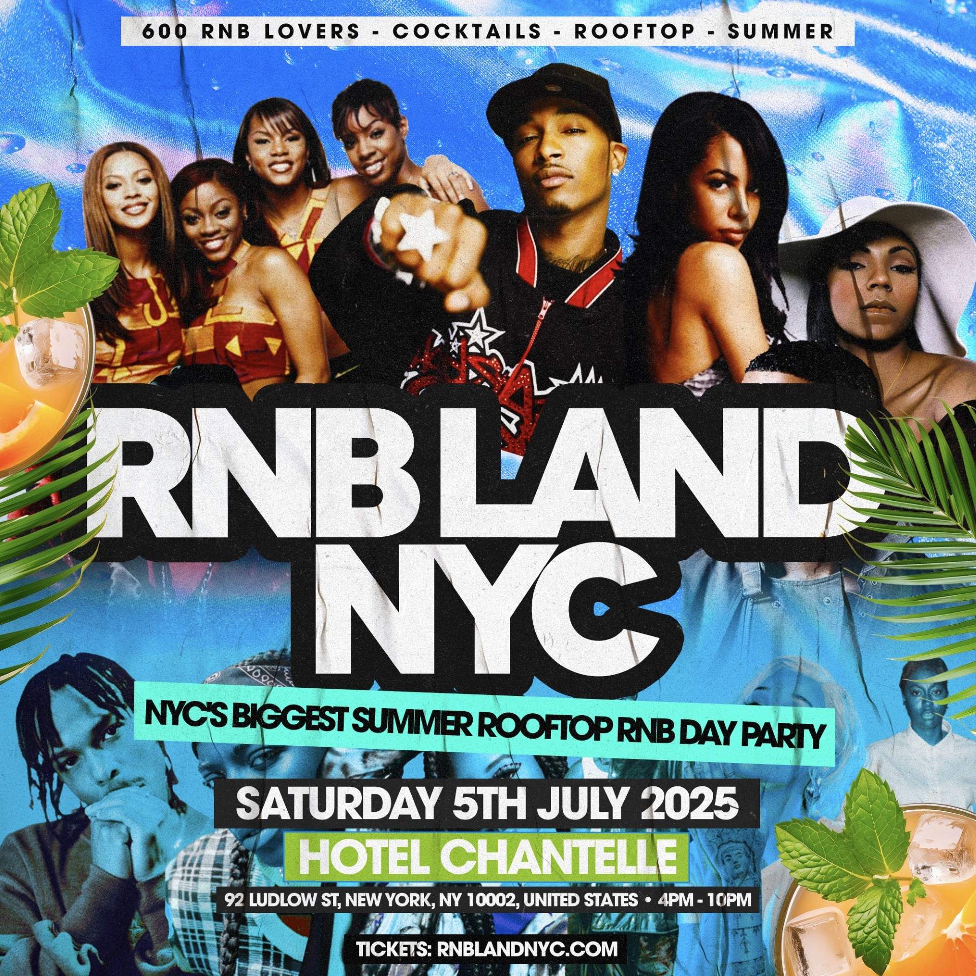 RNBLAND - NYC'S Biggest RnB Summer Rooftop Day Party at Hotel Chantelle ...