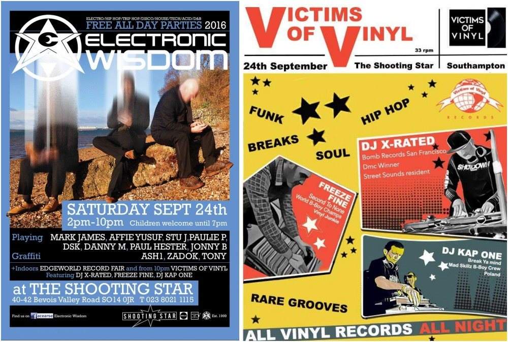 Electronic Wisdom & Victim of Vinyl - フライヤー表