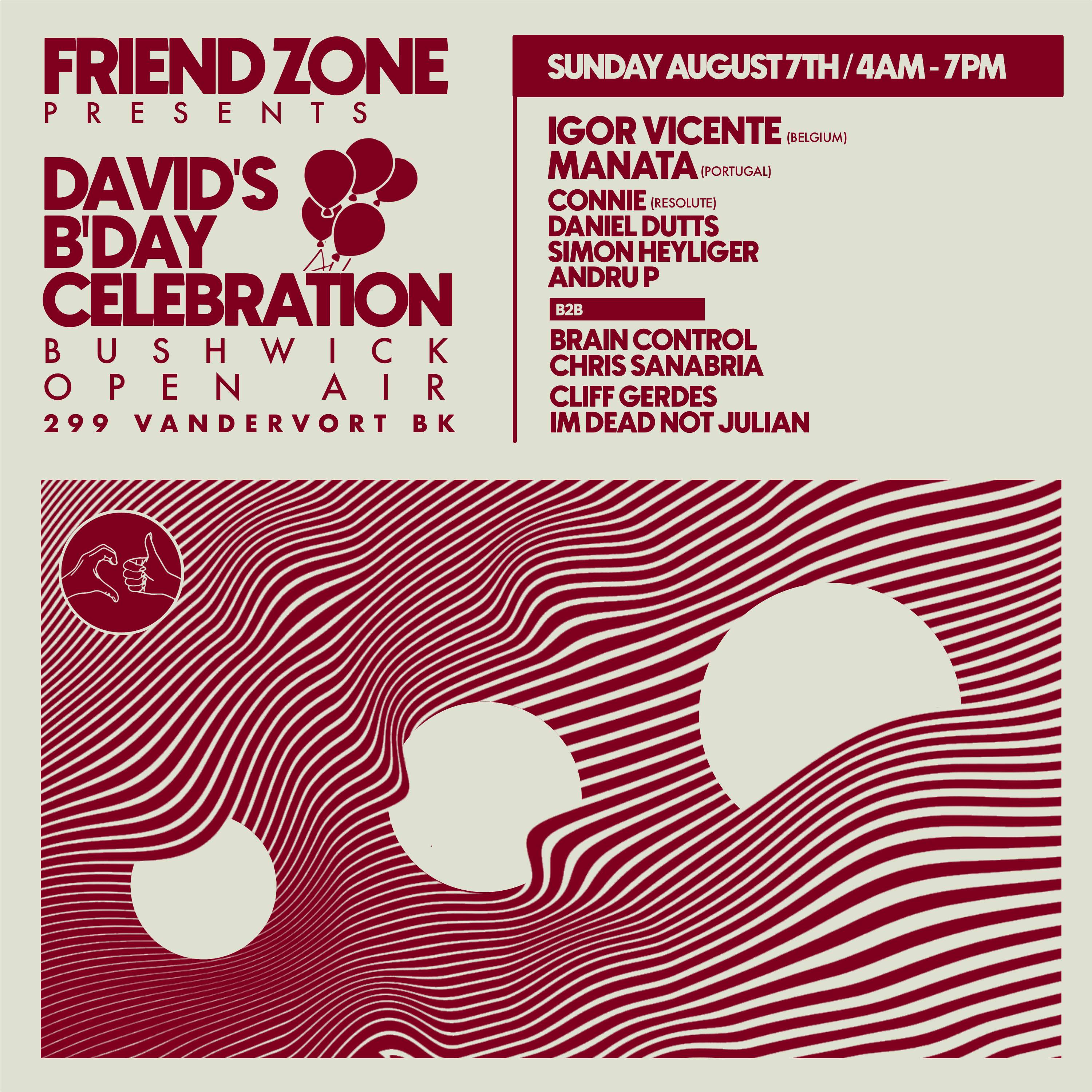 FriendZone present's open Air David's Bday celebration - Página frontal