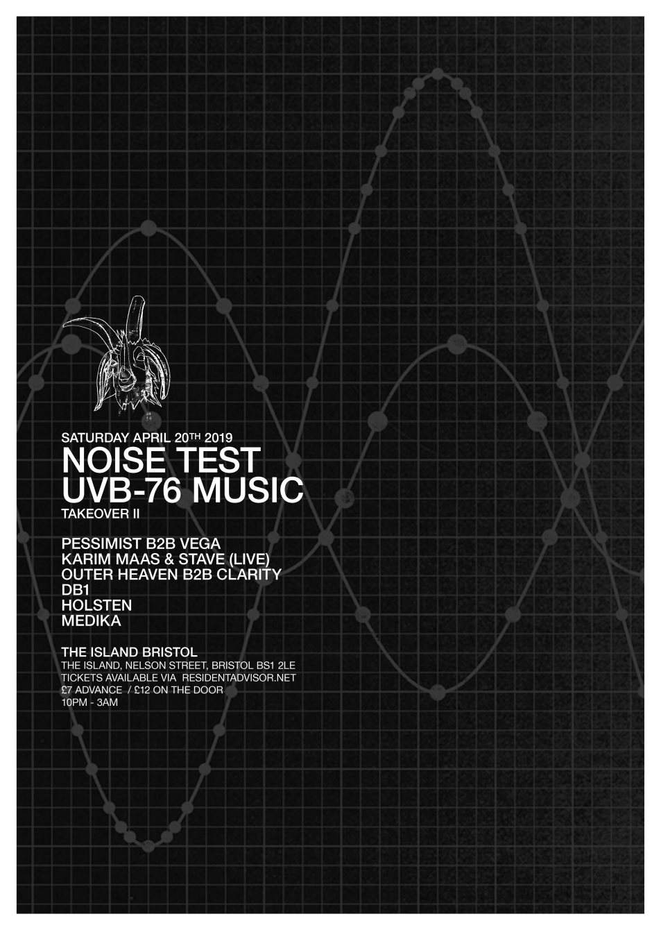 NOISE Test: UVB-76 Music Takeover II - フライヤー表