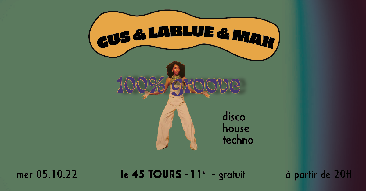 Wednesday Groovy Night with Gus, Lablue & Maxime + PSG - Benfica Lisbonne - フライヤー表