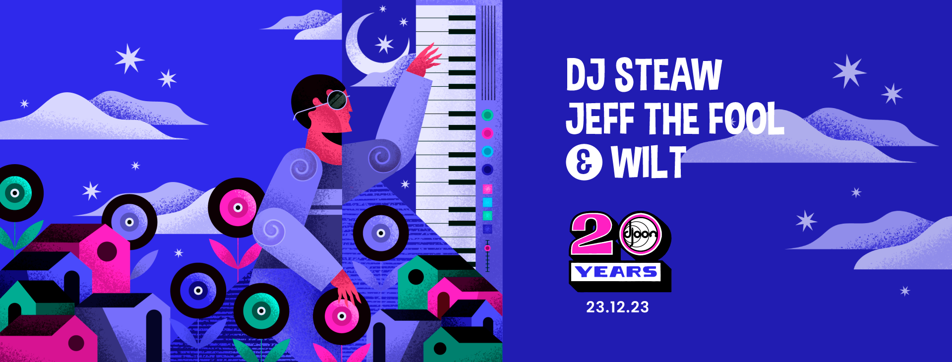 Djoon: DJ Steaw, Jeff The Fool & Wilt - フライヤー表