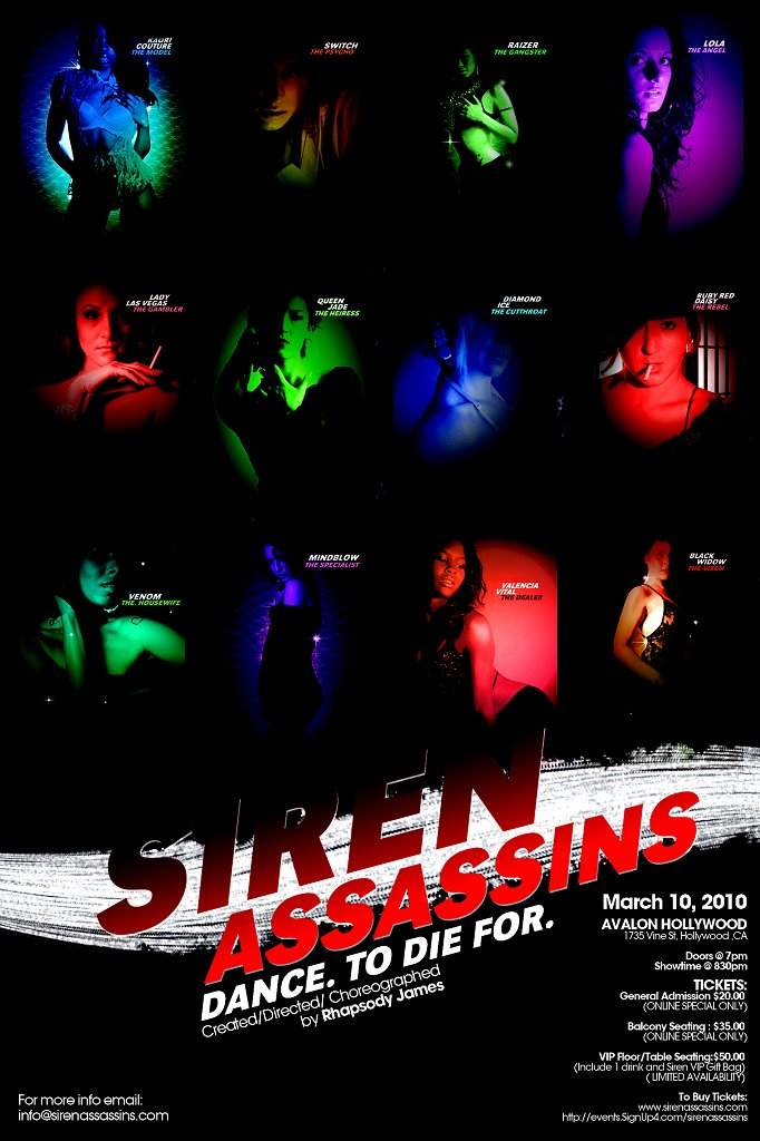 Siren Assassins - Dance To Die For - フライヤー表