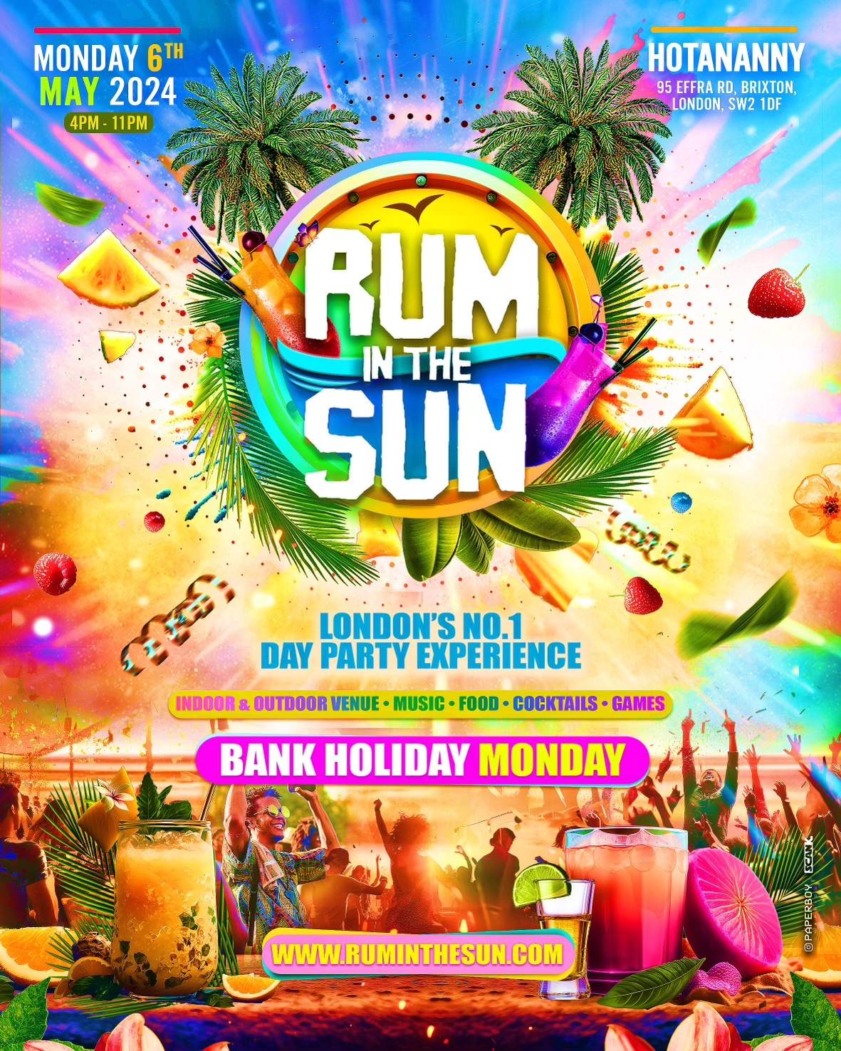 RUM IN THE SUN - London's Biggest Day Party - フライヤー表
