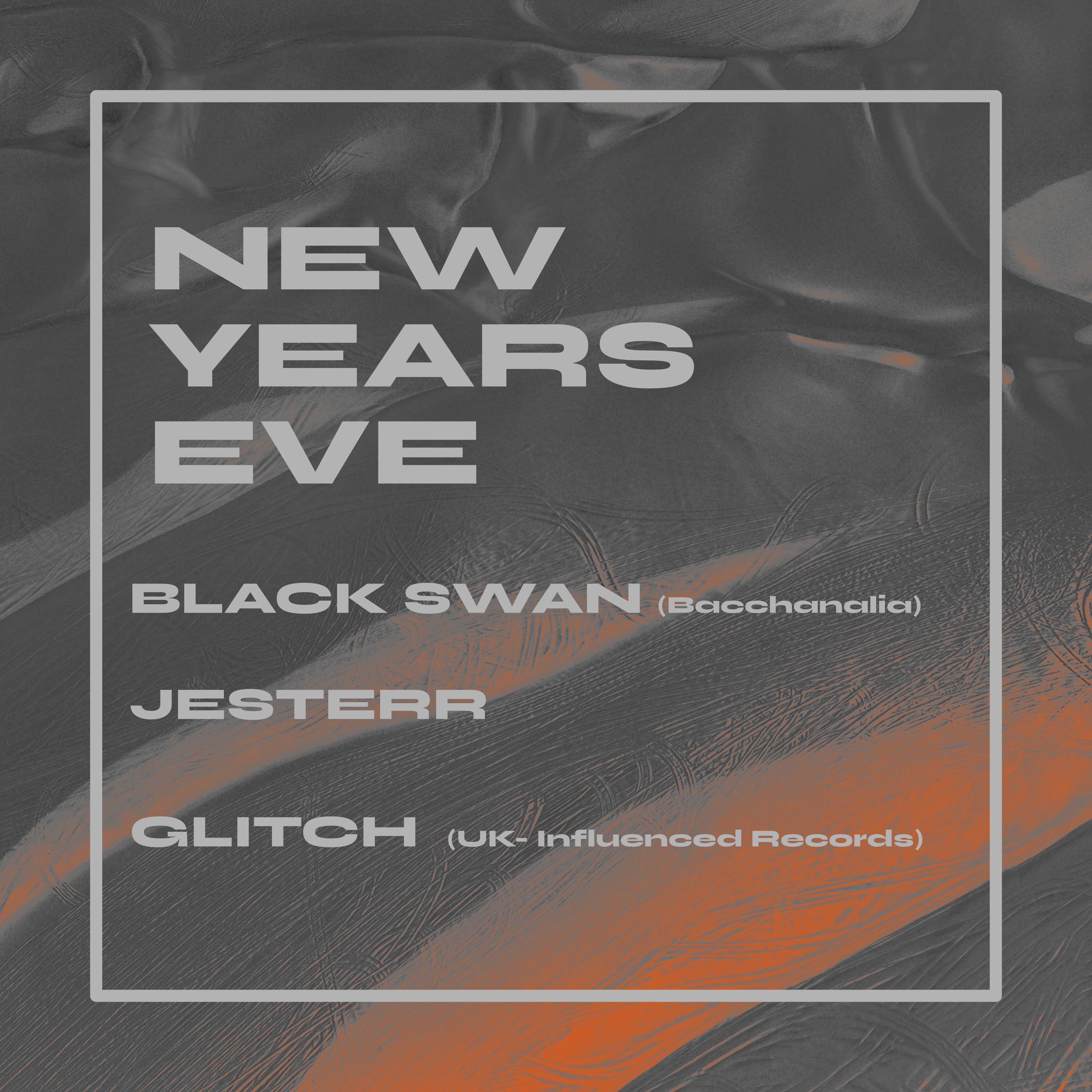New Year Eve with GLITCH, JESTERR and BLACK SWAN Boat - フライヤー表