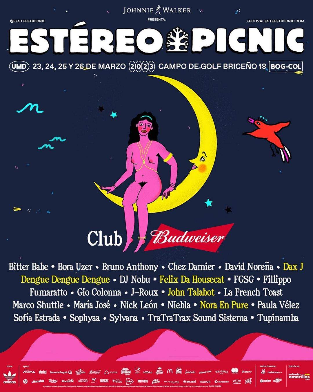 Festival Estéreo Picnic 2023: Club Budweiser - フライヤー表