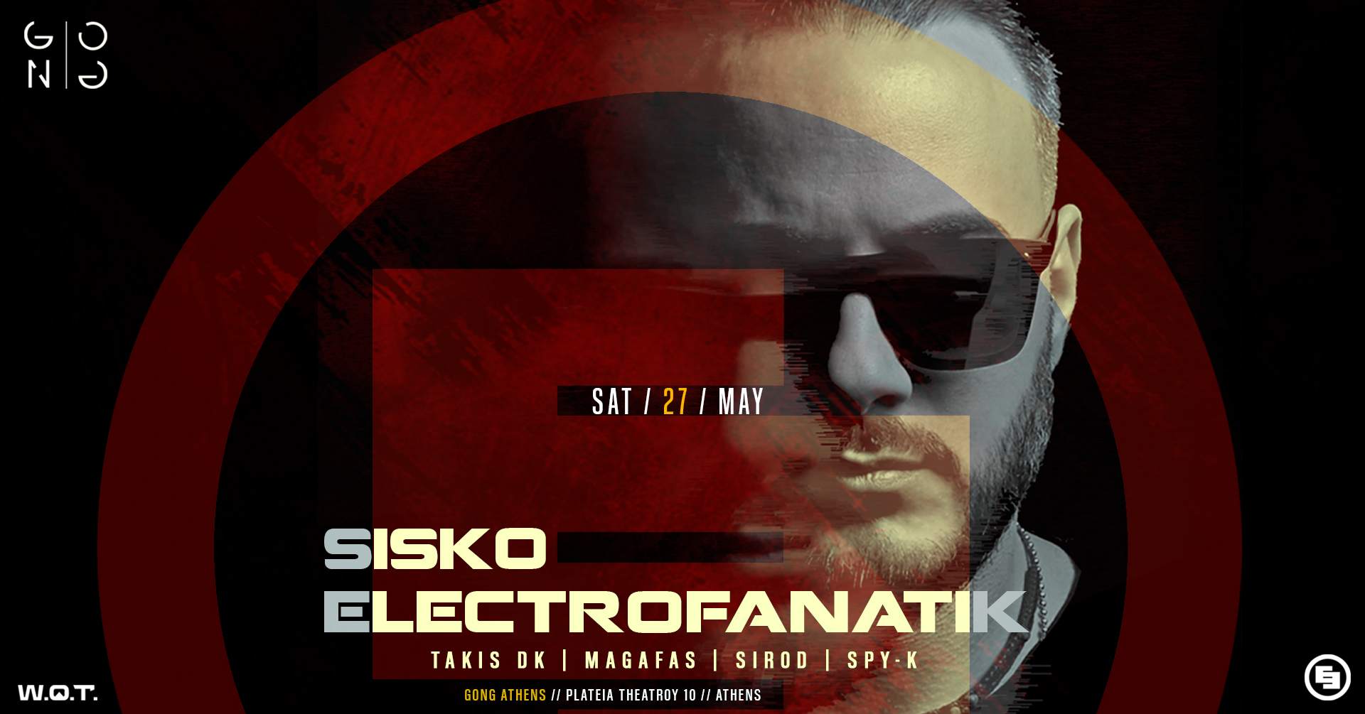 Sisko Electrofanatik - 27th of May at Gong Athens - フライヤー裏