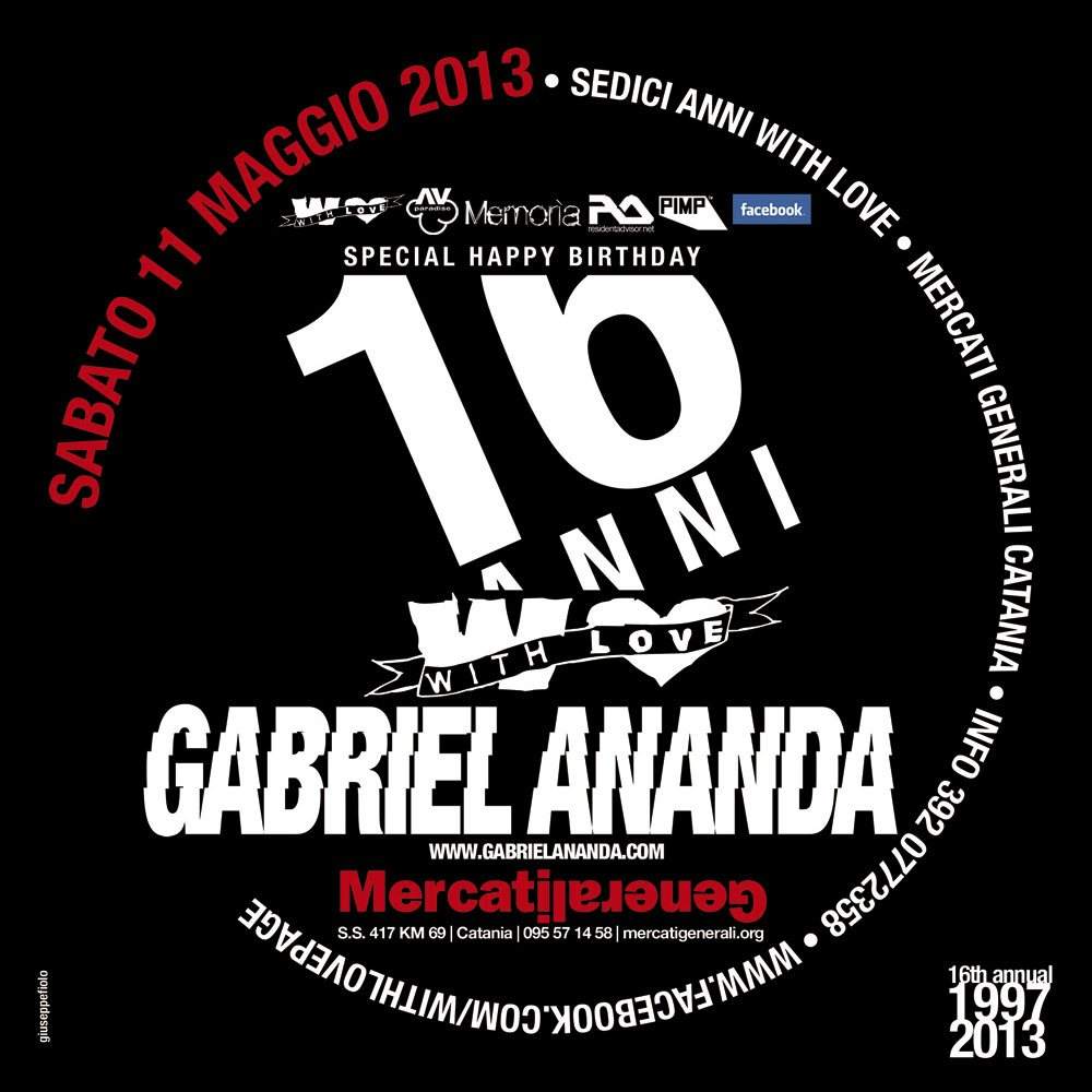 1997/2013 - 16 Anni with Love - Gabriel Ananda - Página trasera