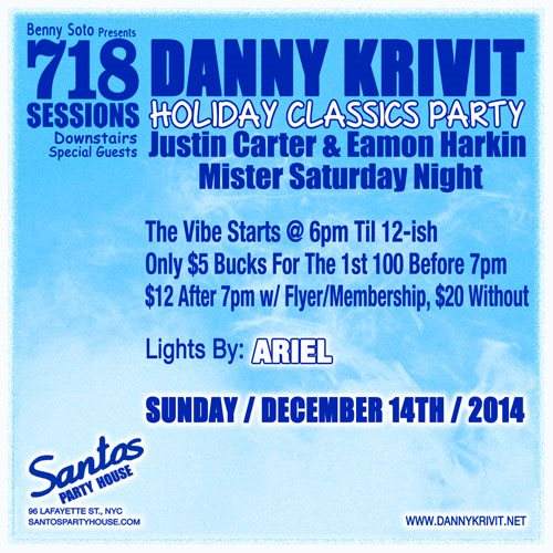 718 Sessions Holiday Party with Danny Krivit & Mister Saturday Night - Página trasera