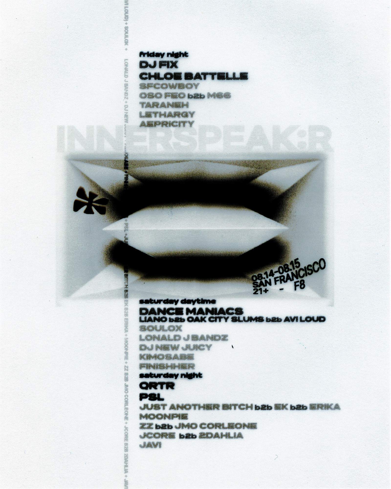 program audio: innerspeak:r at F8 1192 Folsom, San Francisco/Oakland