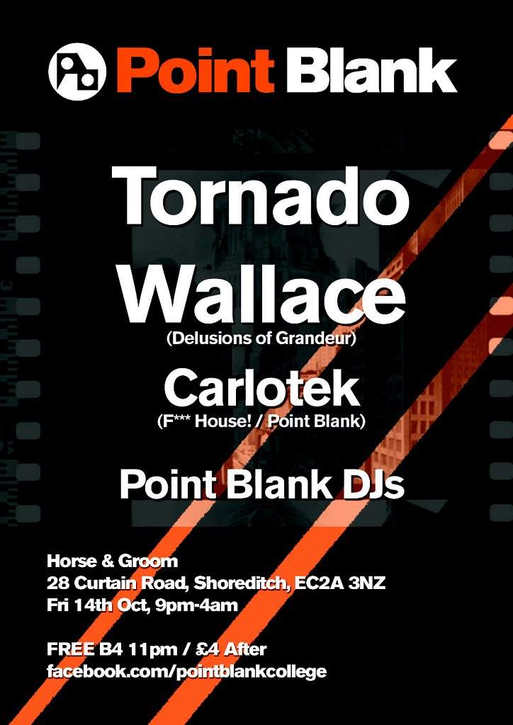 Point Blank with Tornado Wallace - フライヤー表