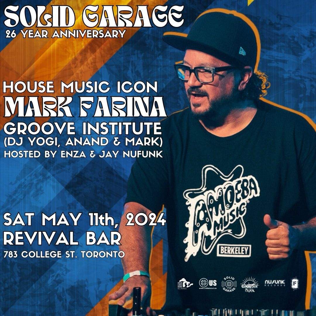 Solid Garage 26 Year Party with Mark Farina - フライヤー表