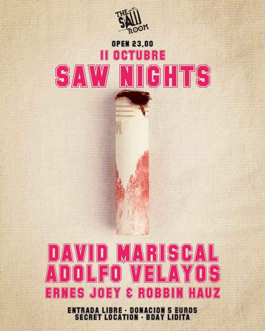 SAW Room /Adolfo Velayos David Mariscal - フライヤー表