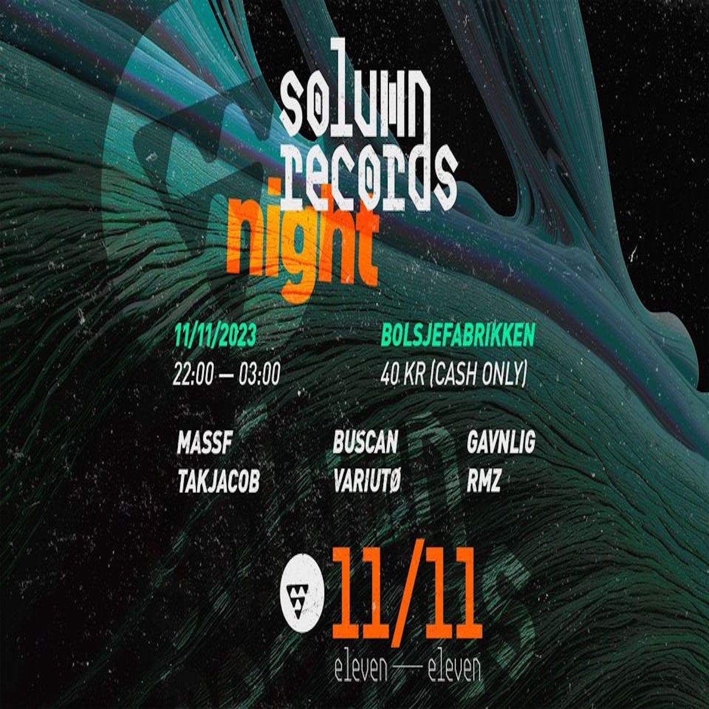 Solumn Records Night at Bolsjefabrikken, Copenhagen