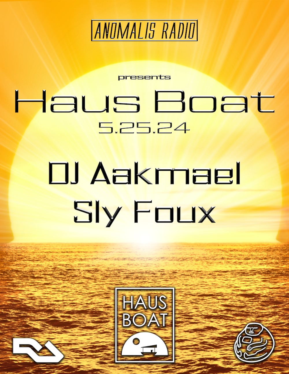 Haus Boat 2024: DJ Aakmael with Sly Foux - フライヤー表