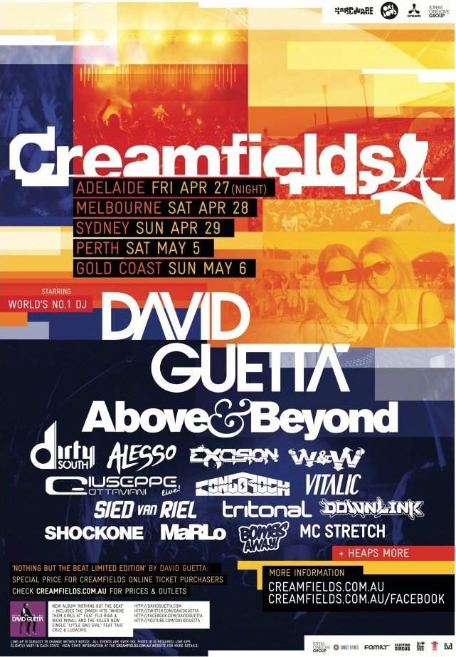 Creamfields 2012 - Página frontal