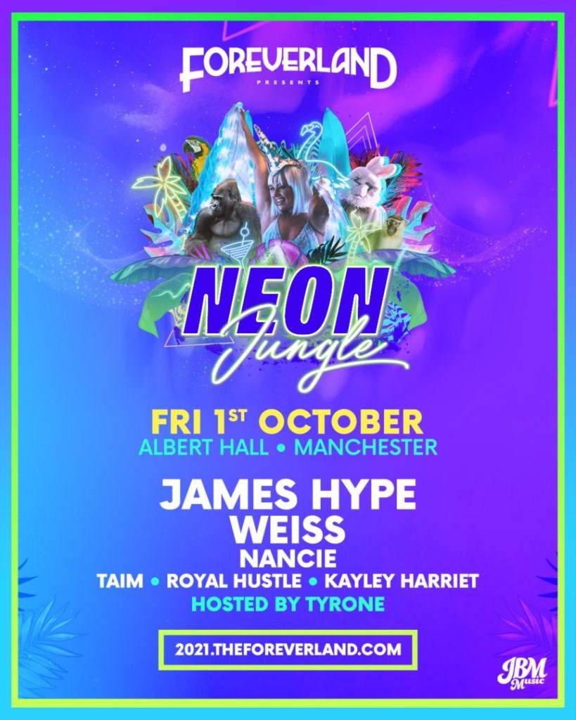 Foreverland Manchester: Neon Jungle Rave - フライヤー表