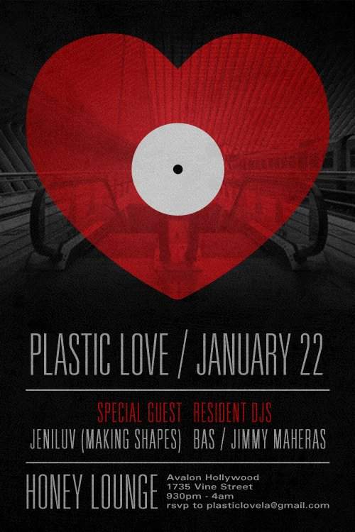 Plastic Love feat Jeniluv with Residents Bas & Jimmy Maheras - フライヤー表
