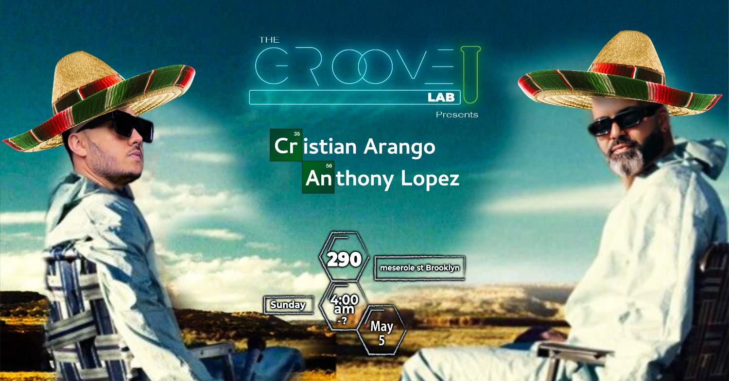 The Groove Lab Sunday Morning - Cristian Arango - Anthony Lopez - フライヤー表