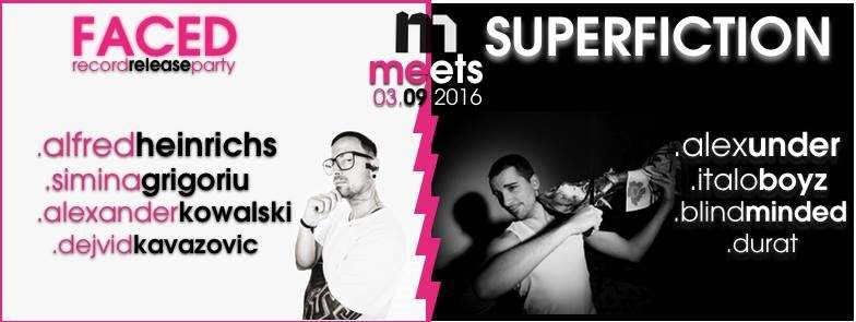 Faced Record Release Meets Superfiction - フライヤー表