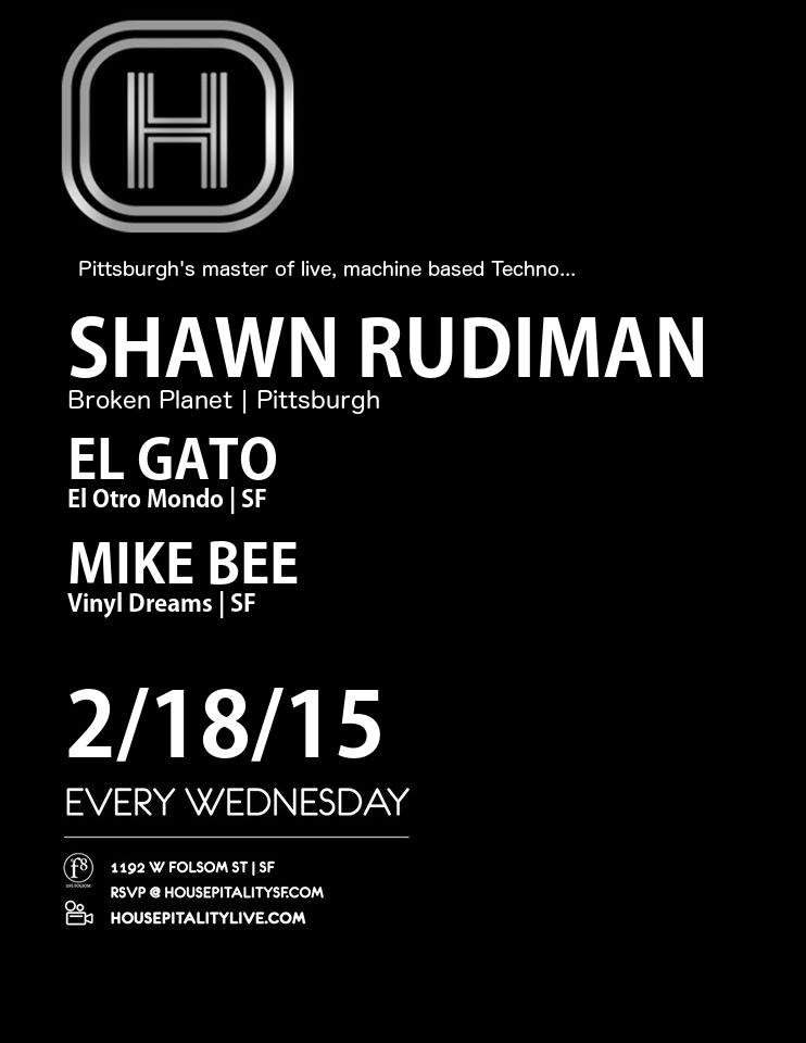 Housepitality Feat. Shawn Rudiman, El Gato, & Mike Bee - Página frontal