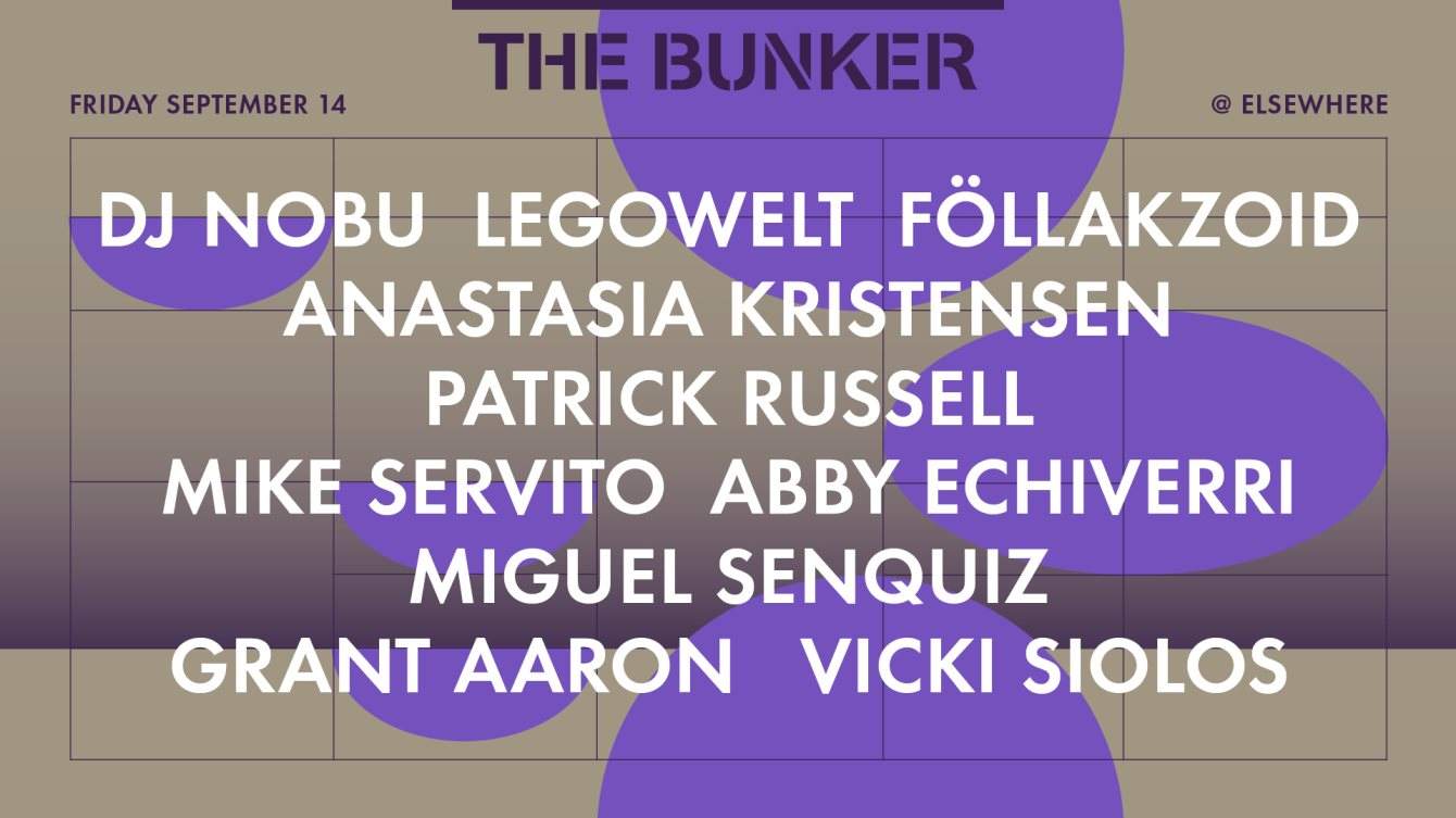 The Bunker: DJ Nobu, Legowelt, Anastasia Kristensen, M. Servito, P. Russell, Abby Echiverri - Página frontal