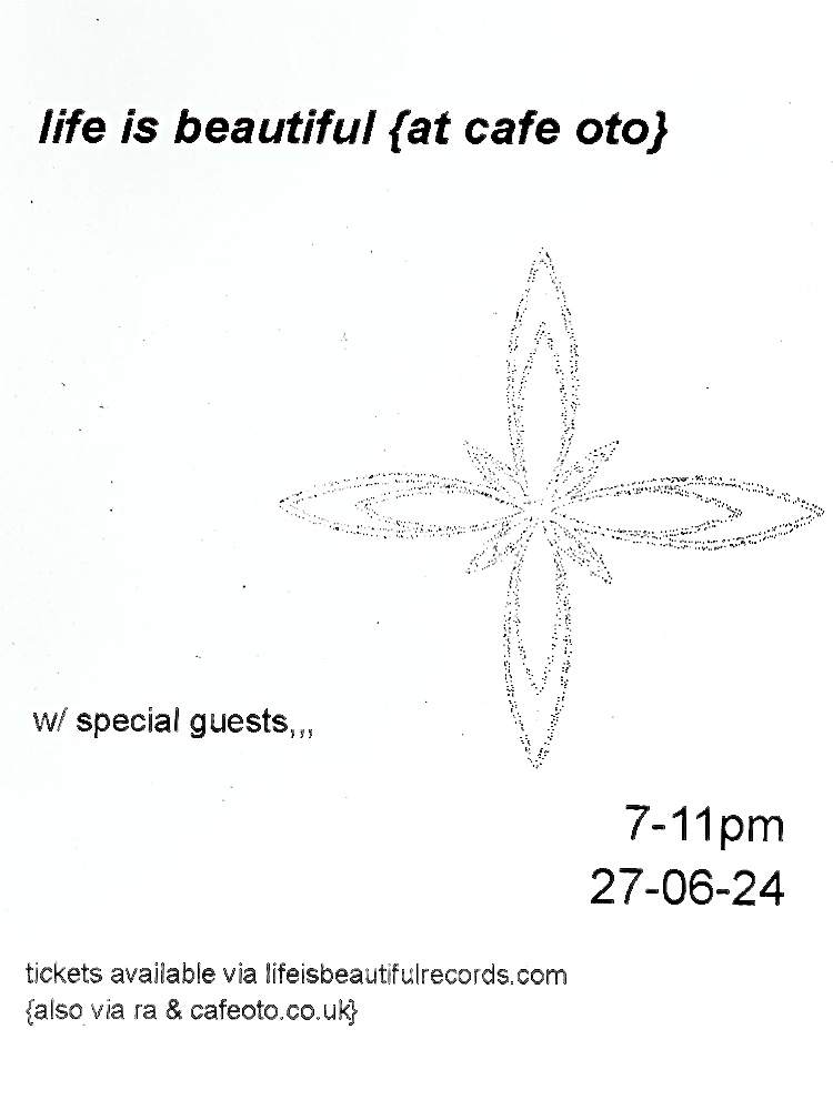 life is beautiful {at cafe OTO} - フライヤー表