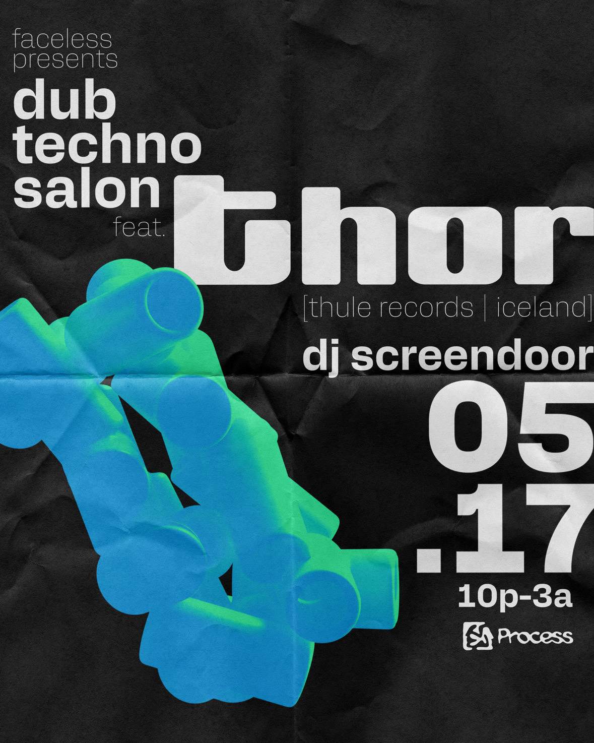 Faceless presents Dub Techno Salon feat. Thor [Thule, ICELAND] - フライヤー表