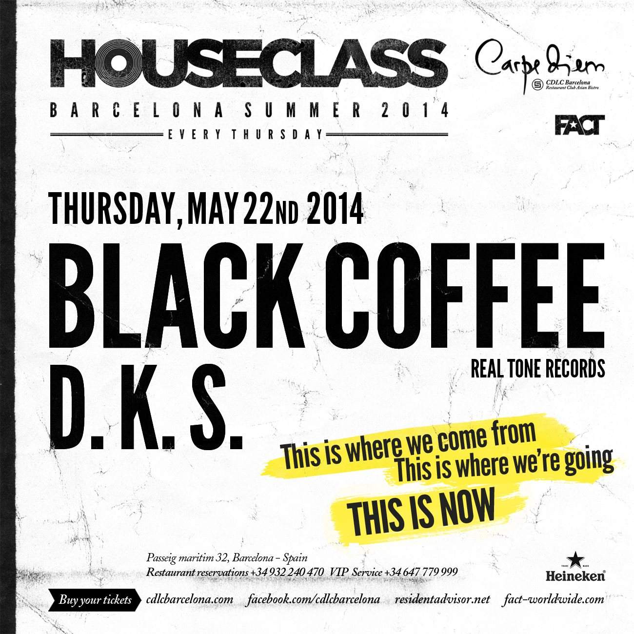 Houseclass Barcelona Feat. Black Coffee - フライヤー表