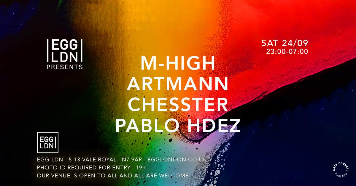 Egg LDN Pres: M-High (PIV Records), Artmann, Chesster & Pablo Hdez - Página frontal