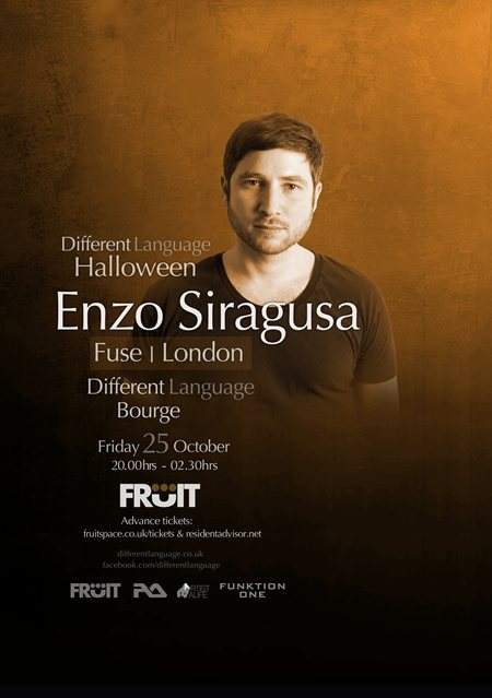 Different Language Halloween Warehouse Party with Enzo Siragusa - Página frontal