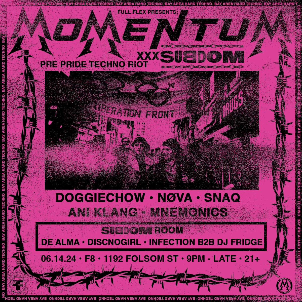 Momentum X SubDom: Pre Pride Party at F8 1192 Folsom, San 