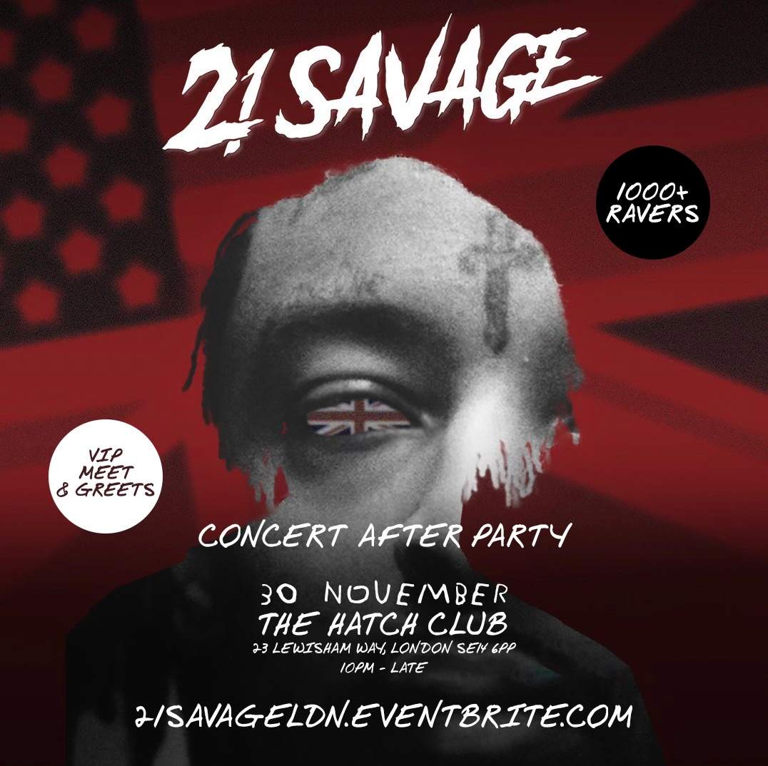 21 Savage Concert After Party - フライヤー表